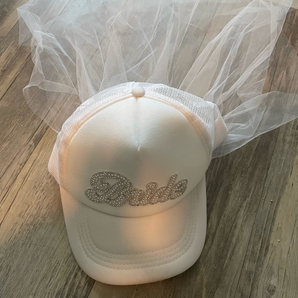 White Bride Cap with Veil